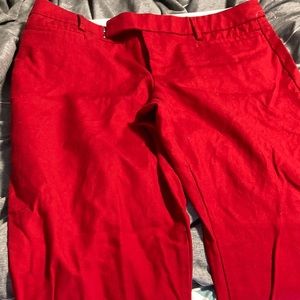 Red dress pants